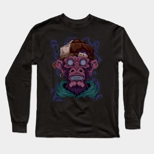 Fashion Monkey street art Long Sleeve T-Shirt